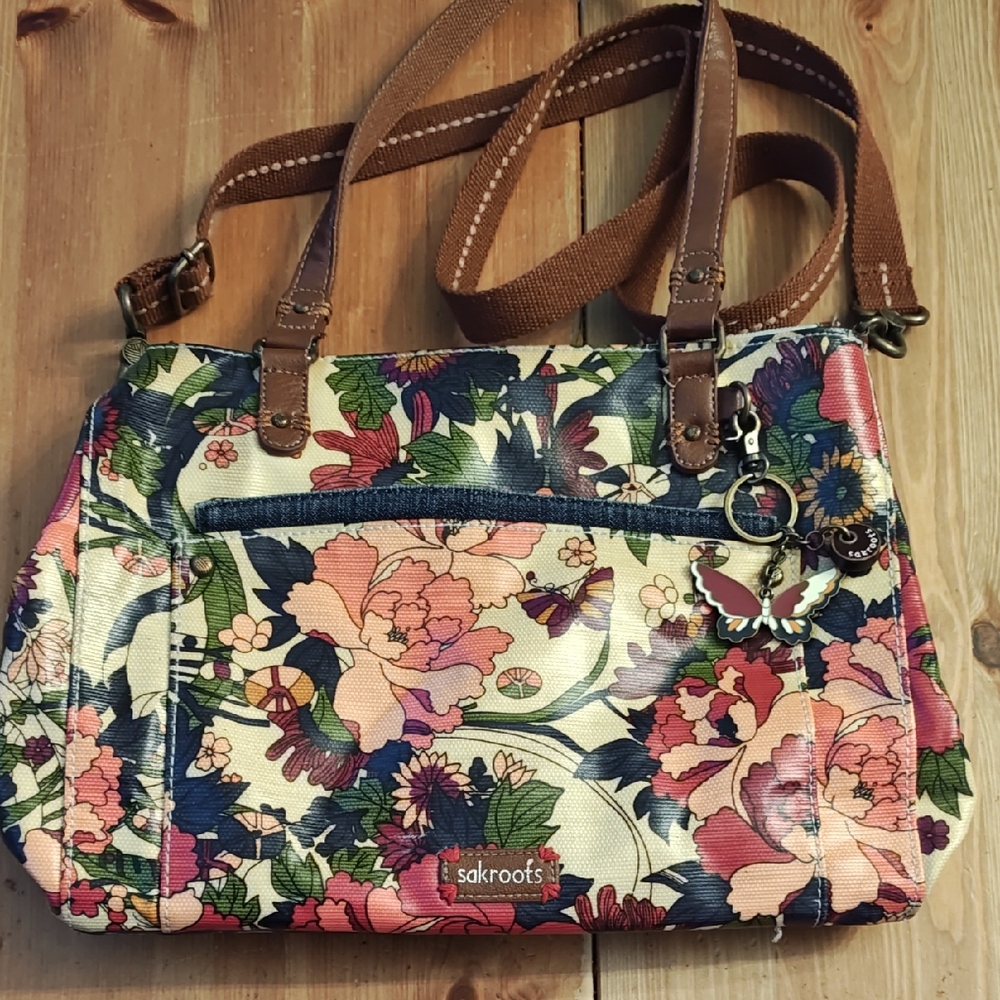 Sakroots Multicolor Floral Shoulder Bag